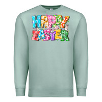 Seafoam Happy Easter Premium Sweatshirt - CowhideDigitalArt
