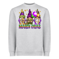 Heather Grey mardi gras with gnomies Heavyweight Sweatshirt - HowdyJamesFarm