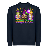 Navy mardi gras with gnomies Heavyweight Sweatshirt - HowdyJamesFarm