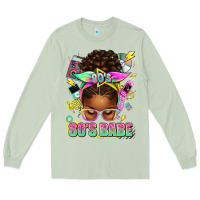 Matcha 80's babe afro messy bun Long Sleeve Tee - texasbilliewilder