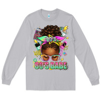 Moon Dust 80's babe afro messy bun Long Sleeve Tee - texasbilliewilder