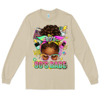 80's Babe Afro Messy Bun Long Sleeve Tee | Teevron