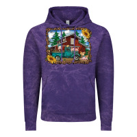 Cloud Purple western barn with farm animals Vintage Hoodie - RanaPortraitStore