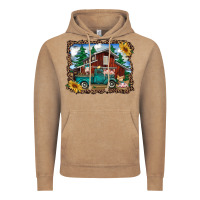 Vintage Coffee western barn with farm animals Vintage Hoodie - RanaPortraitStore