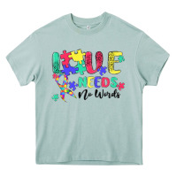 Arona love needs no words autism Heavy Core Tee - MaliasSmallBusiness