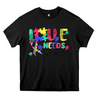 Black love needs no words autism Heavy Core Tee - MaliasSmallBusiness