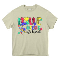 Mossy love needs no words autism Heavy Core Tee - MaliasSmallBusiness