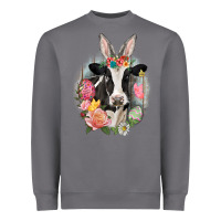 Storm Happy Easter Cow Easter Day Heavyweight Sweatshirt - CowGirlArtShop