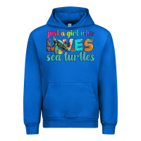 Cobalt just a girl who loves sea turtle Urban Hoodie - Artiststas