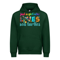 Forest Green just a girl who loves sea turtle Urban Hoodie - Artiststas
