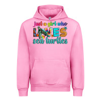 Fuchsia Pink just a girl who loves sea turtle Urban Hoodie - Artiststas