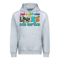 Heather Grey just a girl who loves sea turtle Urban Hoodie - Artiststas