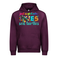 Mauve Wine just a girl who loves sea turtle Urban Hoodie - Artiststas