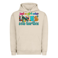 Pigment French Oak just a girl who loves sea turtle Urban Hoodie - Artiststas