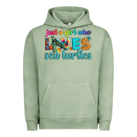 Pigment Oil Green just a girl who loves sea turtle Urban Hoodie - Artiststas