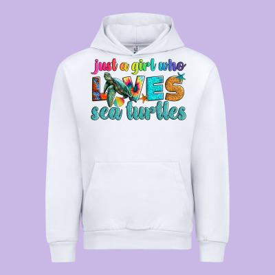 Just A Girl Who Loves Sea Turtle Urban Hoodie Designed By Artiststas
