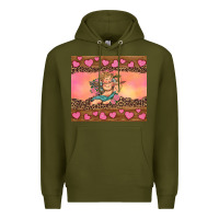 Army Green cupid valentine's day Premium Hoodie - RanaPortraitStore
