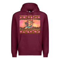 Burgundy cupid valentine's day Premium Hoodie - RanaPortraitStore