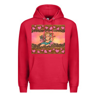 Cardinal cupid valentine's day Premium Hoodie - RanaPortraitStore