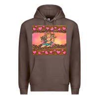 Coffee cupid valentine's day Premium Hoodie - RanaPortraitStore