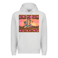 Dove Grey cupid valentine's day Premium Hoodie - RanaPortraitStore