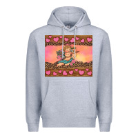 Heather Grey cupid valentine's day Premium Hoodie - RanaPortraitStore