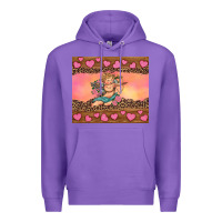Purple cupid valentine's day Premium Hoodie - RanaPortraitStore