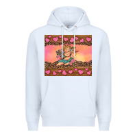 White cupid valentine's day Premium Hoodie - RanaPortraitStore