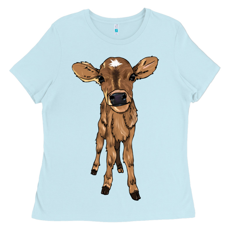 Baby Cow Ladies Tee by NancyCooperArtShop | Teevron