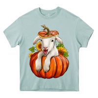 Fall Pumpkin Lamb Nancy Cooper Heavy Core Tee | Teevron