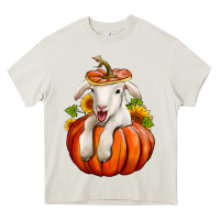 Cream fall pumpkin lamb nancy cooper Heavy Core Tee - NancyCooperArtShop