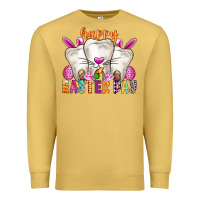 Antique Gold Happy Easter Premium Sweatshirt - CowhideDigitalArt