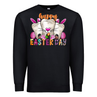 Black Happy Easter Premium Sweatshirt - CowhideDigitalArt