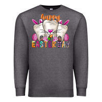 Charcoal Heather Happy Easter Premium Sweatshirt - CowhideDigitalArt