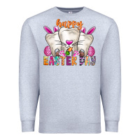 Heather Grey Happy Easter Premium Sweatshirt - CowhideDigitalArt