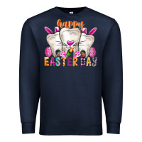 Navy Happy Easter Premium Sweatshirt - CowhideDigitalArt