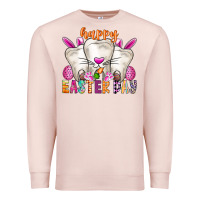 Pale Pink Happy Easter Premium Sweatshirt - CowhideDigitalArt