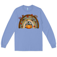 Colony Blue Fall rainbow pumpkin Long Sleeve Tee - NancyCooperArtShop