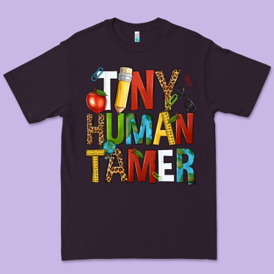 Tiny Human Tamer Premium Tee Designed By Nancycooperartshop