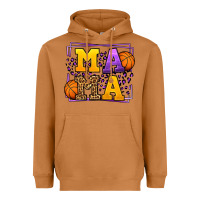 Meerkat Purple and gold Basketball leopard frame Mama Heavyweight Hoodie - LillyAllenDesigns