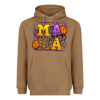 Toasted Coconut Purple and gold Basketball leopard frame Mama Heavyweight Hoodie - LillyAllenDesigns