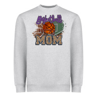 Heather Grey Basketball Mom Heavyweight Sweatshirt - HowdyJamesFarm