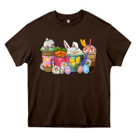 Chocolate Brown Easter coffee cups Heavy Core Tee - NancyCooperArtShop