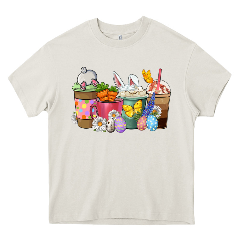 Easter Coffee Cups Heavy Core Tee by NancyCooperArtShop | Teevron