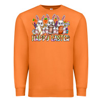 Carrot Happy Easter Spot Rabbit Premium Sweatshirt - CowhideDigitalArt
