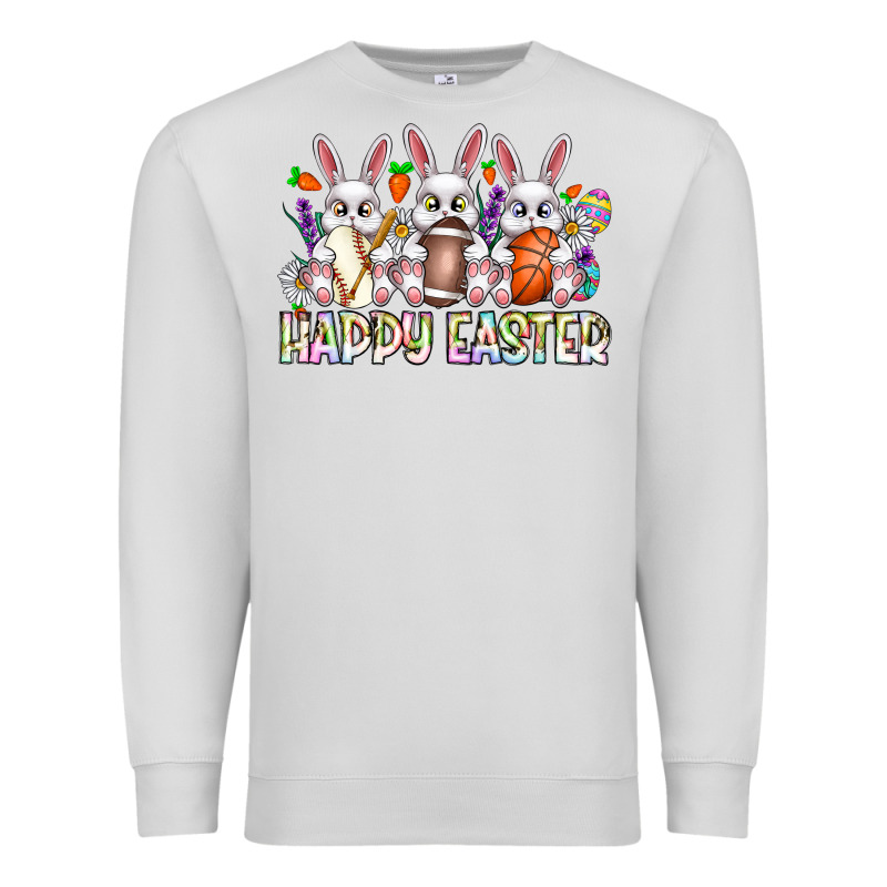 Happy Easter Spot Rabbit Premium Sweatshirt by CowhideDigitalArt | Teevron