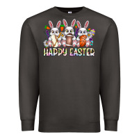 Smoke Happy Easter Spot Rabbit Premium Sweatshirt - CowhideDigitalArt