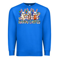 True Royal Happy Easter Spot Rabbit Premium Sweatshirt - CowhideDigitalArt