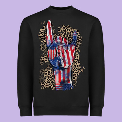 Freedom Rock Hand 4th Of July Heavyweight Sweatshirt Designed By Cowgirlartshop
