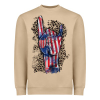 Mushroom Freedom rock hand 4th of july Heavyweight Sweatshirt - CowGirlArtShop